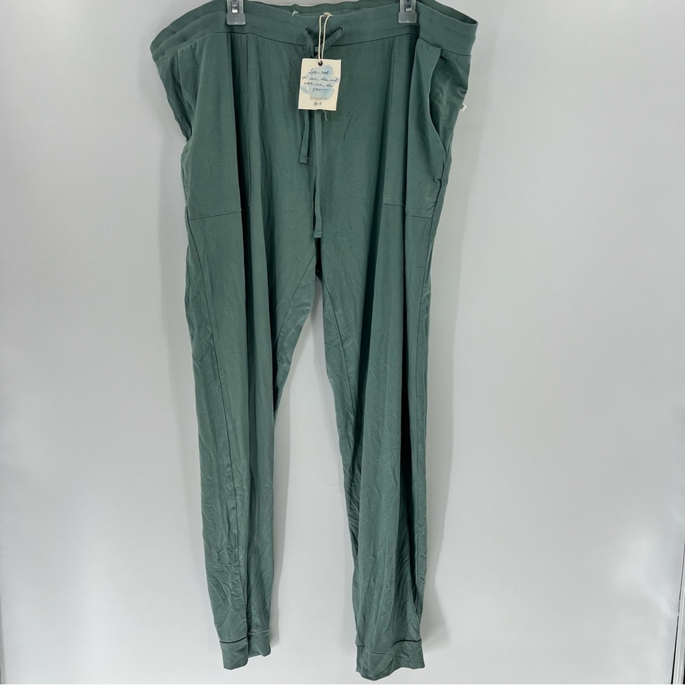 Tiny Roots Tiny Revival Bamboo Joggers 2XL NWT Sage Green Lounge